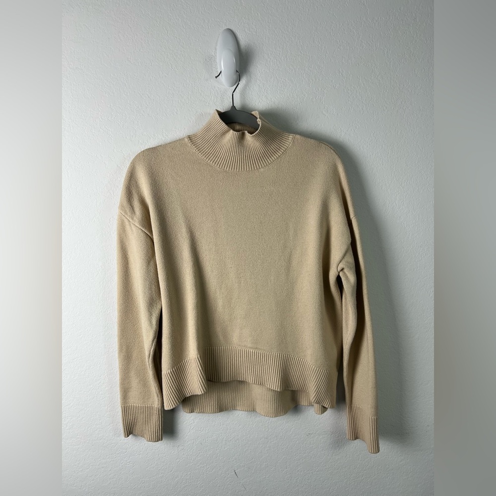 Oak + Fort Tan Turtleneck Fall Winter Sweater